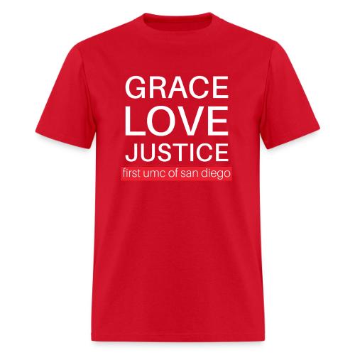 Grace Love Justice - square - Men's T-Shirt