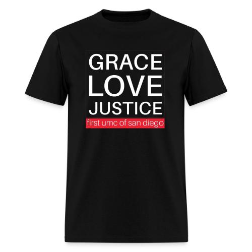 Grace Love Justice - square - Men's T-Shirt