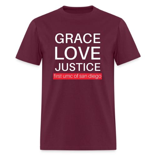 Grace Love Justice - square - Men's T-Shirt