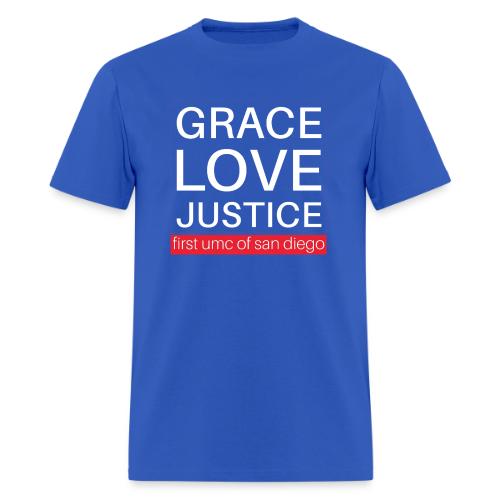 Grace Love Justice - square - Men's T-Shirt