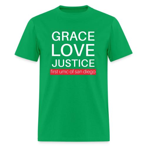 Grace Love Justice - square - Men's T-Shirt