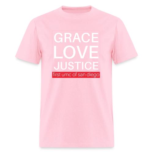 Grace Love Justice - square - Men's T-Shirt