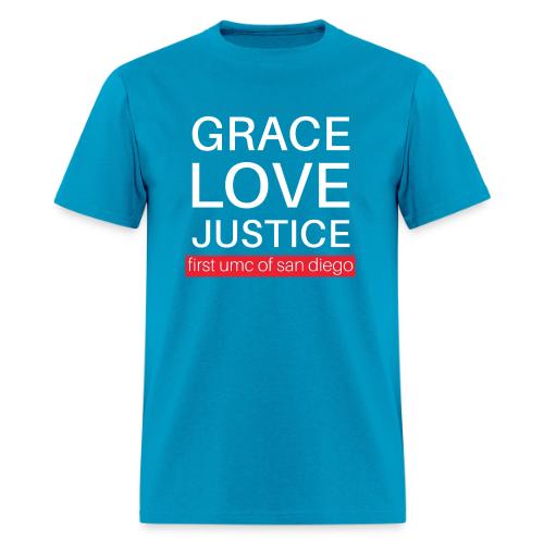 Grace Love Justice - square - Men's T-Shirt