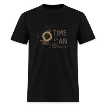Time is An Illusion - Men's T-Shirt - black - Front - Jose (178cm)