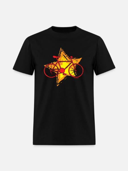 Red Bike Star - Men's T-Shirt - black