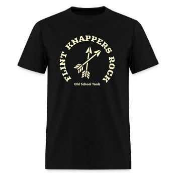 Flint Knappers Rock Old School Tools Knapping - Men's T-Shirt - black - Front - Jose (178cm)