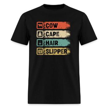 Cow Cape Hair Slipper - Men's T-Shirt - black - Front - Jose (178cm)