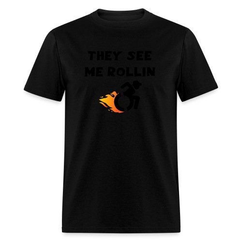 They see me rollin, for wheelchair users, rollers - Men's T-Shirt