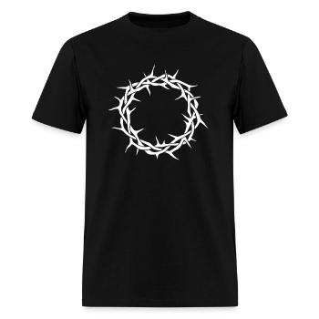 crown of thorns white - Men's T-Shirt - black - Front - Jose (178cm)