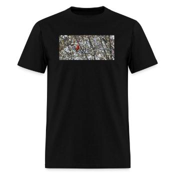 Cardinal in the Snow - Men's T-Shirt - black - Front - Jose (178cm)