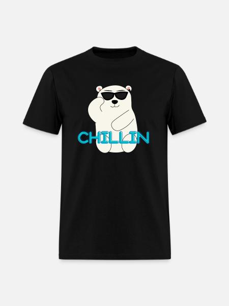 Chillin Polar Bear - Men's T-Shirt - black