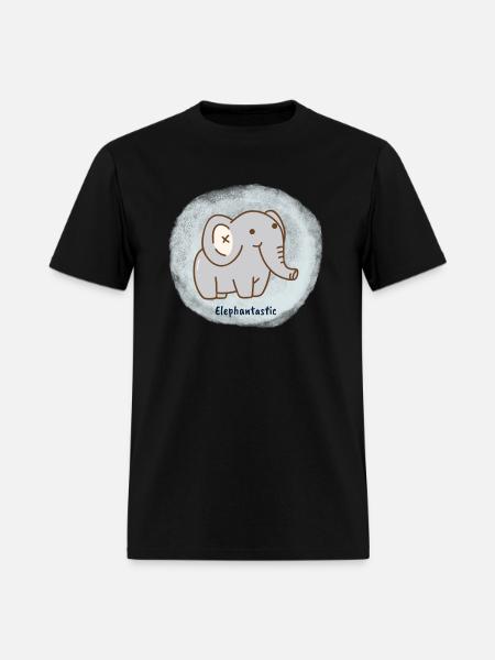 Elephantastic Fantastic Cute Elephant - Men's T-Shirt - black