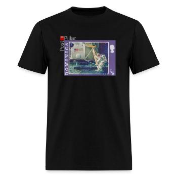 Dominica stamp - Men's T-Shirt - black - Front - Jose (178cm)