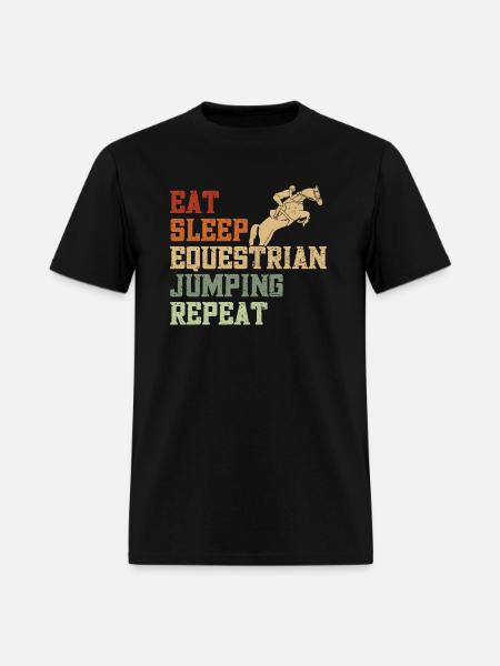 Eat Sleep Equestrian Jumping - Men's T-Shirt - black