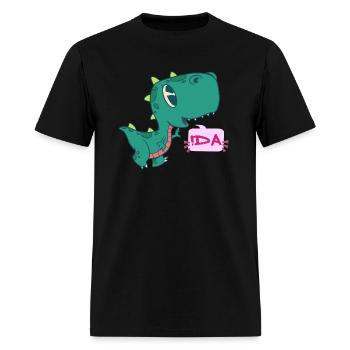 IDA - Lovely girl name with cute dinosaur - Men's T-Shirt - black - Front - Jose (178cm)