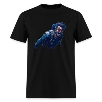 sky diving - Men's T-Shirt - black - Front - Jose (178cm)