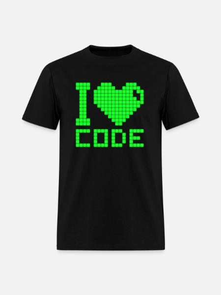 I Love Code Mono - Men's T-Shirt - black