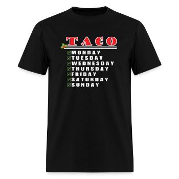 Tacos everyday - Men's T-Shirt - black - Front - Jose (178cm)
