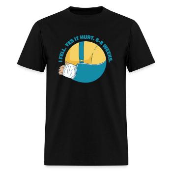Bandaged broken arm in sling - Men's T-Shirt - black - Front - Jose (178cm)