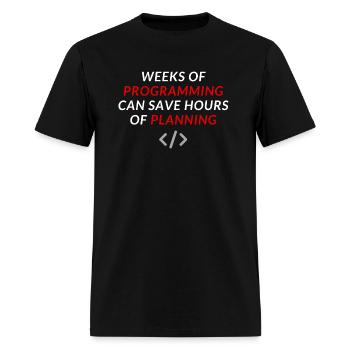 Programming - Men's T-Shirt - black - Front - Jose (178cm)