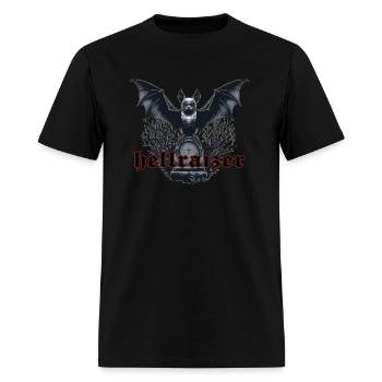 HellRaizer Bat on Tombstone - Men's T-Shirt - black - Front - Jose (178cm)