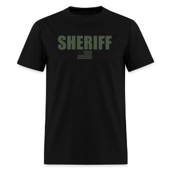 Sheriff Uniform Od Green - Men's T-Shirt - black - Front - Jose (178cm)
