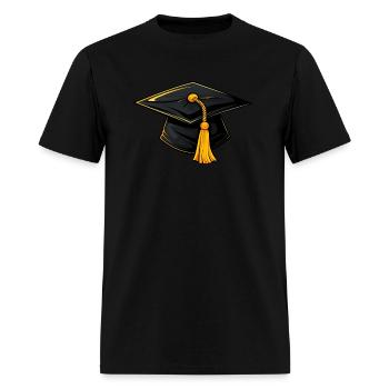 Graduation Cap Gold, Graduation Cap, graduate - Men's T-Shirt - black - Front - Jose (178cm)