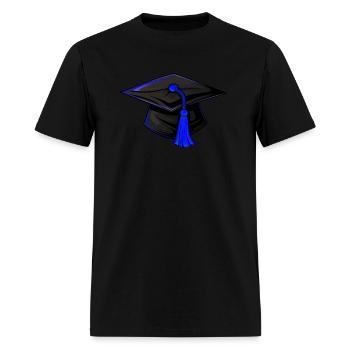 Graduation Cap Blue, Graduation Cap, graduate - Men's T-Shirt - black - Front - Jose (178cm)