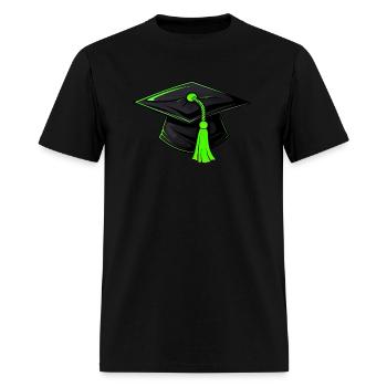 Graduation Cap Green, Graduation Cap, graduate - Men's T-Shirt - black - Front - Jose (178cm)