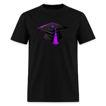 Graduation Cap Purple, Graduation Cap, graduate - Men's T-Shirt - black - Front - Jose (178cm)