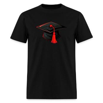Graduation Cap Red, Graduation Cap, graduate - Men's T-Shirt - black - Front - Jose (178cm)