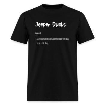 Jeeper Ducks - More Adventurous & Dirty - Men's T-Shirt - black - Front - Jose (178cm)