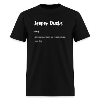 Jeeper Ducks - More Adventurous & Dirty - Men's T-Shirt - black - Front - Jose (178cm)