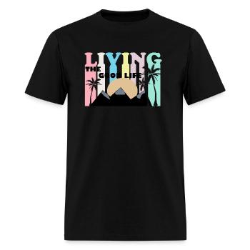 Living - Men's T-Shirt - black - Front - Jose (178cm)