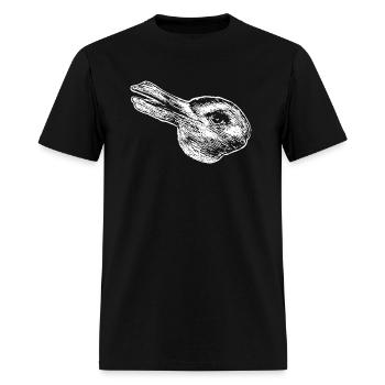 Wittgenstein Rabbit Duck Philosopher Optical Illus - Men's T-Shirt - black - Front - Jose (178cm)