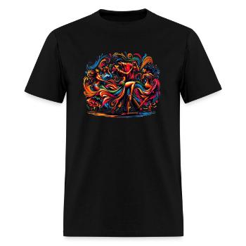 Colorful salsa scene - Men's T-Shirt - black - Front - Jose (178cm)