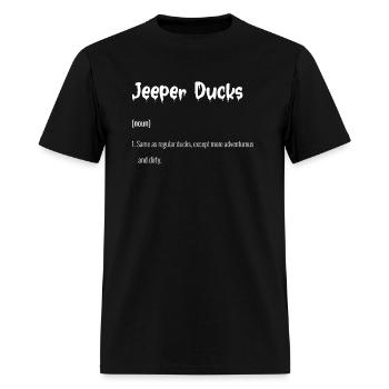 Jeeper Ducks - More Adventurous & Dirty - Men's T-Shirt - black - Front - Jose (178cm)