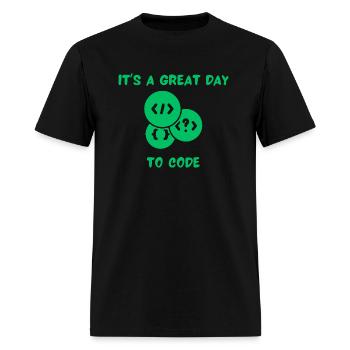 great day to code - Men's T-Shirt - black - Front - Jose (178cm)