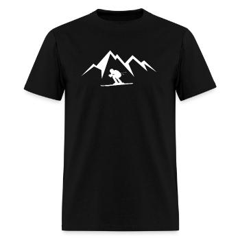 Skiing in the Alps - Men's T-Shirt - black - Front - Jose (178cm)