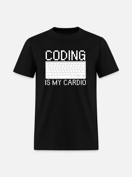 Coding Is My Cardio - Men's T-Shirt - black
