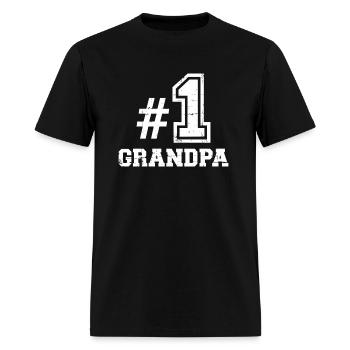 Number One No 1 Best Grandpa - Men's T-Shirt - black - Front - Jose (178cm)