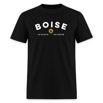 Boise Idaho Id Map - Men's T-Shirt - black - Front - Jose (178cm)