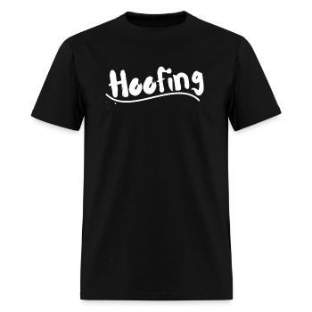 Hoofing. An awesome witty design. - Men's T-Shirt - black - Front - Jose (178cm)