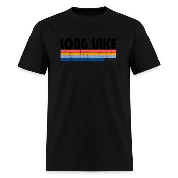 Montrez la fierté de votre ville natale de Long Lake Il avec ce re - T-shirt Homme - noir - Devant - Jose (178cm)