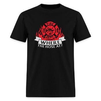Where The Hose At? - Men's T-Shirt - black - Front - Jose (178cm)