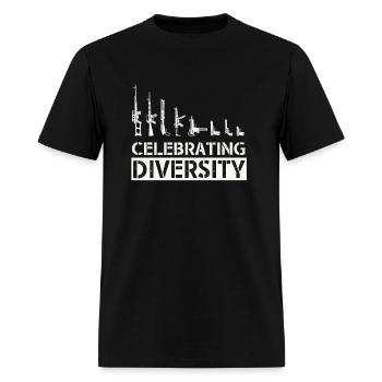 Celebrate Diversity Gun Owner Gun Lover - Men's T-Shirt - black - Front - Jose (178cm)