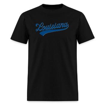 Louisiana Swoosh Look - Men's T-Shirt - black - Front - Jose (178cm)