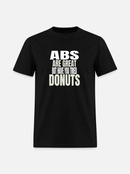Abs and donuts gift - Men's T-Shirt - black