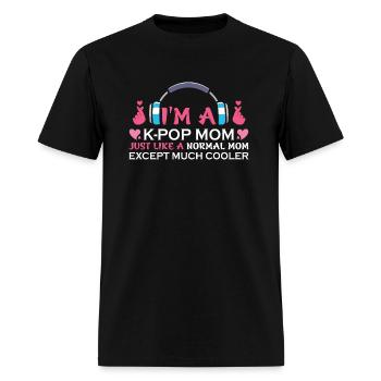kpop mom, k pop music, korean pop music - Men's T-Shirt - black - Front - Jose (178cm)