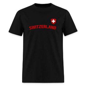 Suisse Flag Swiss Pride International Pays - T-shirt Homme - noir - Devant - Jose (178cm)